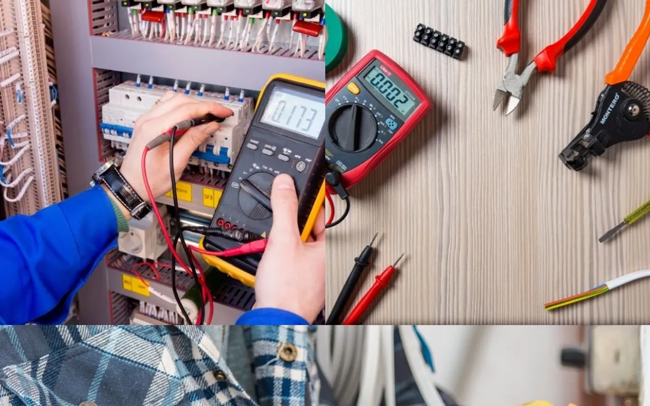 Messung an einer elektrischen Verteilung mit Multimeter