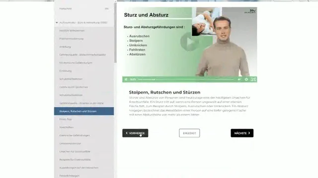 Blick in den Online-Kurs Aufbaumodul Büro & Verwaltung