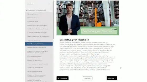 Blick in den Online-Kurs Aufbaumodul Einzelhandel