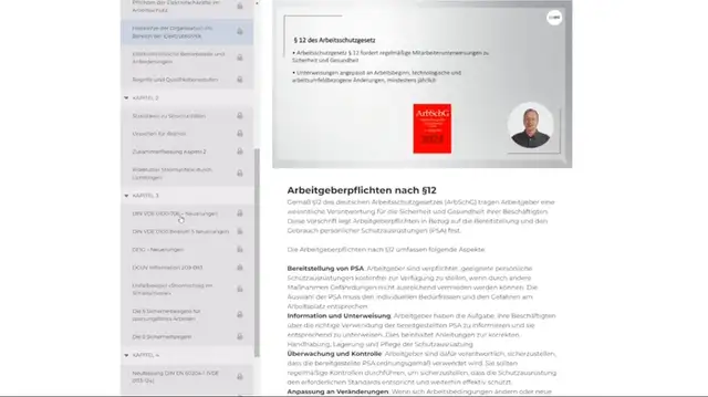 Blick in den Online-Kurs Jahresunterweisung