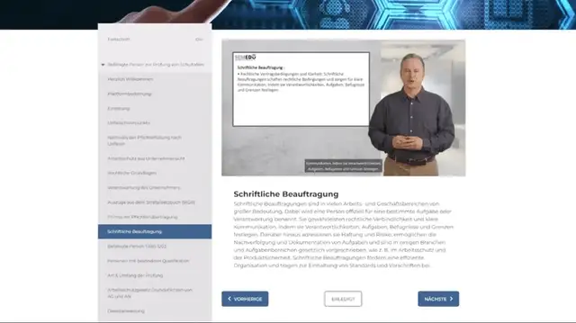 Aufnahme aus dem Kurs Befähigte Person zur Prüfung von Schultafeln